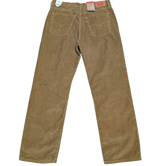 🆕‎ Levi's Womens 30 x 30 Pants Low Pro Straight Stretch Corduroy Cords Tan NWT - Picture 1 of 7